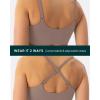 PAVOI ACTIVE Cross-Over Sports Bra for Women – Low Support Adjustable Cami Straps Cross Front Workout Yoga Bras – FlexFlow(Teak)