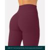 PAVOI ACTIVE Pilates Crossover Leggings for Women | Buttery Soft High Waisted V Cut Cross Waist Workout Yoga Pants | FlexFlow(Bordeaux)