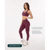 PAVOI ACTIVE Pilates Crossover Leggings for Women | Buttery Soft High Waisted V Cut Cross Waist Workout Yoga Pants | FlexFlow(Bordeaux)