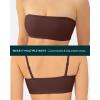 PAVOI ACTIVE Sports Bandeau Bras for Women – Padded Low Support Workout Yoga Bandeau Bra with Convertible Straps – FlexFlow(Cocoa)