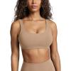 PAVOI ACTIVE Buttery Soft Sports Bras for Women – High Support Low Scoop Neck U Back Padded Yoga Gym Workout Bra – FlexFlow(Sienna)