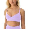 PAVOI ACTIVE Cross-Over Sports Bra for Women – Low Support Adjustable Cami Straps Cross Front Workout Yoga Bras – FlexFlow(Lilac)