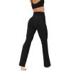 PAVOI ACTIVE High Waisted Flare Leggings for Women – Buttery Soft Bell Bottom Workout Flared Wide Leg Yoga Pants – FlexFlow(Black)