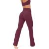 PAVOI ACTIVE High Waisted Flare Leggings for Women – Buttery Soft Bell Bottom Workout Flared Wide Leg Yoga Pants – FlexFlow(Bordeaux)