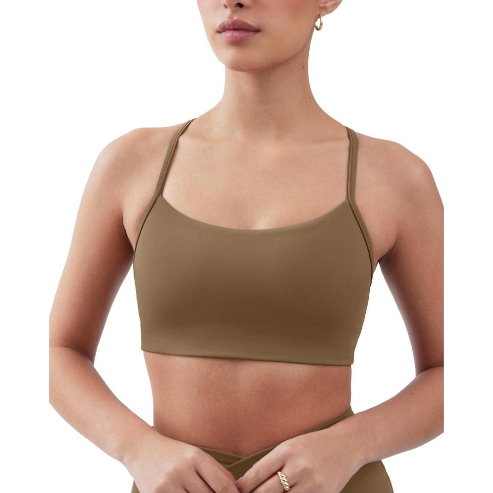 imagePAVOI ACTIVE Yoga Racerback Bras for Women  Buttery Soft Low Support Scoop Neck YBack Thin Strap Sports Bra  FlexFlowCafe