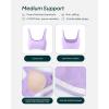 PAVOI ACTIVE Curve Hem Scoop Neck Sports Bra for Women – Medium Support Buttery Soft Low Cut Workout Yoga Bras – FlexFlow(Lilac)