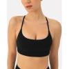PAVOI ACTIVE Open Back Strappy Yoga Workout Bras for Women – Low Support Criss-Cross Sports Gym Bra Removable Pads – FlexFlow(Black)