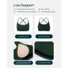 PAVOI ACTIVE Open Back Strappy Yoga Workout Bras for Women – Low Support Criss-Cross Sports Gym Bra Removable Pads – FlexFlow(Pine Green)