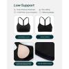 PAVOI ACTIVE Yoga Racerback Bras for Women – Buttery Soft Low Support Scoop Neck Y-Back Thin Strap Sports Bra – FlexFlow(Black)