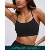 PAVOI ACTIVE Yoga Racerback Bras for Women – Buttery Soft Low Support Scoop Neck Y-Back Thin Strap Sports Bra – FlexFlow(Black)