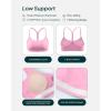 PAVOI ACTIVE Yoga Racerback Bras for Women – Buttery Soft Low Support Scoop Neck Y-Back Thin Strap Sports Bra – FlexFlow(Bubblegum)