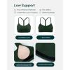 PAVOI ACTIVE Yoga Racerback Bras for Women – Buttery Soft Low Support Scoop Neck Y-Back Thin Strap Sports Bra – FlexFlow(Pine Green)