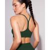 PAVOI ACTIVE Yoga Racerback Bras for Women – Buttery Soft Low Support Scoop Neck Y-Back Thin Strap Sports Bra – FlexFlow(Pine Green)