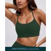 PAVOI ACTIVE Yoga Racerback Bras for Women – Buttery Soft Low Support Scoop Neck Y-Back Thin Strap Sports Bra – FlexFlow(Pine Green)
