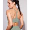 PAVOI ACTIVE Yoga Racerback Bras for Women – Buttery Soft Low Support Scoop Neck Y-Back Thin Strap Sports Bra – FlexFlow(Sage)