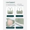 PAVOI ACTIVE Yoga Racerback Bras for Women – Buttery Soft Low Support Scoop Neck Y-Back Thin Strap Sports Bra – FlexFlow(Sage)
