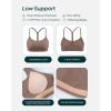 PAVOI ACTIVE Yoga Racerback Bras for Women – Buttery Soft Low Support Scoop Neck Y-Back Thin Strap Sports Bra – FlexFlow(Teak)