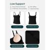 PAVOI ACTIVE Yoga Tank Top with Built in Bra for Women – Medium Support Shelf Bra Soft Workout Camisole Tops – FlexFlow(Black)