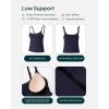 PAVOI ACTIVE Yoga Tank Top with Built in Bra for Women – Medium Support Shelf Bra Soft Workout Camisole Tops – FlexFlow(Twilight)
