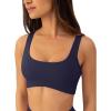 PAVOI ACTIVE Curve Hem Scoop Neck Sports Bra for Women – Medium Support Buttery Soft Low Cut Workout Yoga Bras – FlexFlow(Twilight)