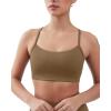 PAVOI ACTIVE Yoga Racerback Bras for Women – Buttery Soft Low Support Scoop Neck Y-Back Thin Strap Sports Bra – FlexFlow(Cafe)
