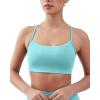 PAVOI ACTIVE Yoga Racerback Bras for Women – Buttery Soft Low Support Scoop Neck Y-Back Thin Strap Sports Bra – FlexFlow(Carribean Sea)