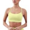 PAVOI ACTIVE Yoga Racerback Bras for Women – Buttery Soft Low Support Scoop Neck Y-Back Thin Strap Sports Bra – FlexFlow(Lemonade)