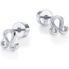PAVOI 14K Gold Plated 925 Sterling Silver Posts Zodiac Sign Flat Back Earring Studs | Birthday Gift for Women | Astrology Earring Pair(Leo)