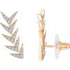 PAVOI 14K Gold Plated Cubic Zirconia Ear Crawler Earrings – Faux Diamond Arrow Ear Climber Fashion Earrings for Women(Rose Gold)