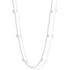 PAVOI 14K Gold Plated Dainty Chain Necklaces for Women – Station Small Motif Pendant Gold Jewelry Gifts – Trendy Heart, Bow, Cross Necklace for Women(White Gold)