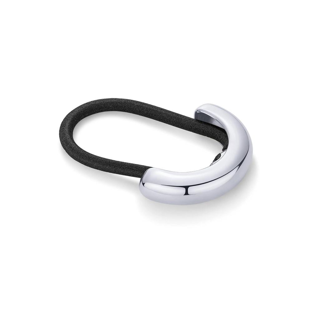 imagePAVOI 14K Yellow Gold Plated Arch Waterproof Chunky Metal Hair Band Ponytail Holders for Women  Stainless Steel Statement Cuff Fashion Accessories  Stretchy Gold Hair TiesArch White Gold