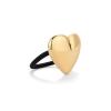 PAVOI 14K Yellow Gold Plated Arch Waterproof Chunky Metal Hair Band Ponytail Holders for Women – Stainless Steel Statement Cuff Fashion Accessories – Stretchy Gold Hair Ties(Heart Yellow Gold)