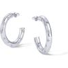 PAVOI 14K Gold Plated Star Shine Hoop Earrings for Women | Cubic Zirconia Celestial Chunky Hoops Earrings(30mm)