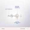 PAVOI Handpicked AAA+ 14K Gold Round White Freshwater Cultured Pearl Earrings | Pearl Earrings for Women(White Gold)
