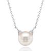 PAVOI 14K Gold Plated 925 Sterling Silver AAA+ Freshwater Cultured Pearl Cat Pearl Pendant(White Gold)