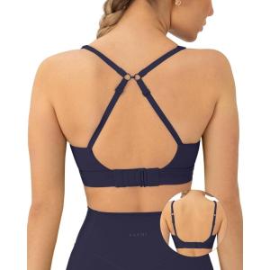 PAVOI ACTIVE Racerback Adjustable Sports Bra for Women – High Support Convertible Straps High Impact Workout Bras – HiPerform(Twilight)