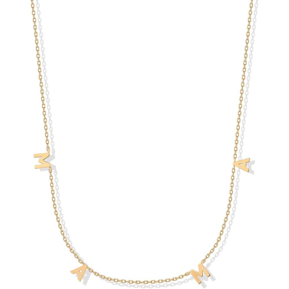 imagePAVOI 14K Gold Plated Mom Necklace for Women  Cubic Zirconia Mama Necklace Gold Jewelry Gifts for Mothers Day  Dainty Pendant New Mom JewelryYellow Gold