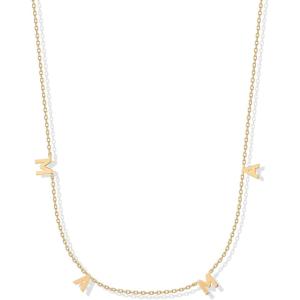 PAVOI 14K Gold Plated Mom Necklace for Women – Cubic Zirconia Mama Necklace Gold Jewelry Gifts for Mothers Day – Dainty Pendant New Mom Jewelry(Yellow Gold)