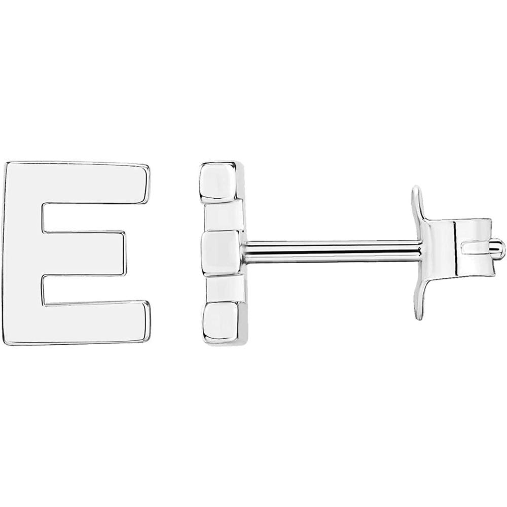 imagePAVOI 14K Gold Plated Sterling Silver Alphabet Letter Earrings  Personalized Initial Earrings E