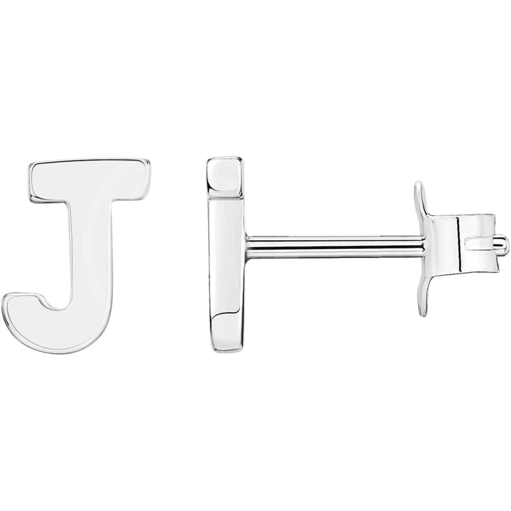 imagePAVOI 14K Gold Plated Sterling Silver Alphabet Letter Earrings  Personalized Initial Earrings J