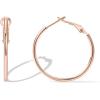 PAVOI 14K Gold Plated 925 Sterling Silver Post Hoops | Large Hoops Earring | Lightwight Gold Hoop Earrings for Women(Rose Gold)