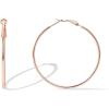 PAVOI 14K Gold Plated 925 Sterling Silver Post Hoops | Large Hoops Earring | Lightwight Gold Hoop Earrings for Women(Rose Gold)