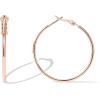 PAVOI 14K Gold Plated 925 Sterling Silver Post Hoops | Large Hoops Earring | Lightwight Gold Hoop Earrings for Women(Rose Gold)