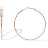 PAVOI 14K Gold Plated 925 Sterling Silver Post Hoops | Large Hoops Earring | Lightwight Gold Hoop Earrings for Women(Rose Gold)
