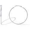 PAVOI 14K Gold Plated 925 Sterling Silver Post Hoops | Large Hoops Earring | Lightwight Gold Hoop Earrings for Women(White Gold)