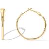 PAVOI 14K Gold Plated 925 Sterling Silver Post Hoops | Large Hoops Earring | Lightwight Gold Hoop Earrings for Women(Yellow Gold)