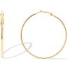 PAVOI 14K Gold Plated 925 Sterling Silver Post Hoops | Large Hoops Earring | Lightwight Gold Hoop Earrings for Women(Yellow Gold)