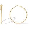 PAVOI 14K Gold Plated 925 Sterling Silver Post Hoops | Large Hoops Earring | Lightwight Gold Hoop Earrings for Women(Yellow Gold)