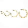 PAVOI 14K Gold Plated Hoop Earrings For Women | 4mm Flat Infinity Gold Hoops Women Earrings | Gold Plated Loop Earrings For Women | Lightweight Hoop Earrings Set(30 Millimeters)