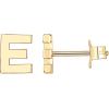 PAVOI 14K Gold Plated Sterling Silver Alphabet Letter Earrings | Personalized Initial Earrings(- E)